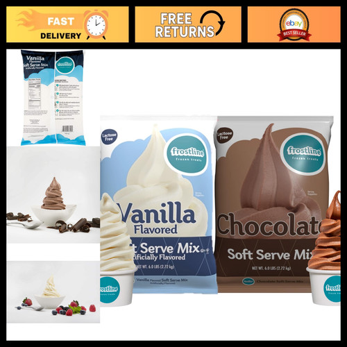 Vanilla chocolate soft serve - vanilla, &