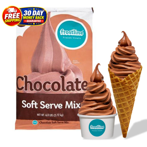 Chocolate soft serve ice cream - soft,