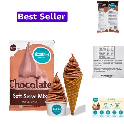 Chocolate soft serve ice cream - serve,