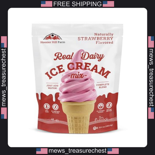 Strawberry soft serve - strawberry,